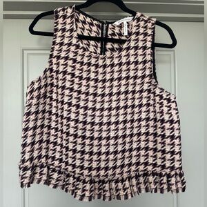 Houndstooth Sleeveless Top - Multicolor